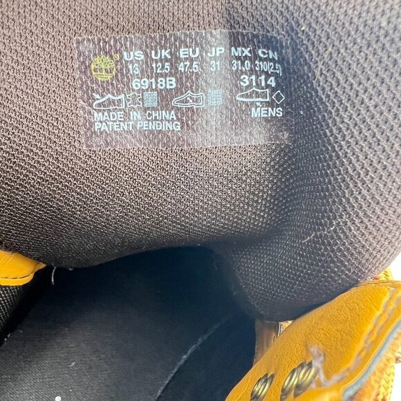 Timberland Groveton Alpine Men Size 13 6918B Brown Wheat Nubuck Leather Boot - Picture 12 of 14